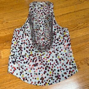 Fun and colorful women’s silk top